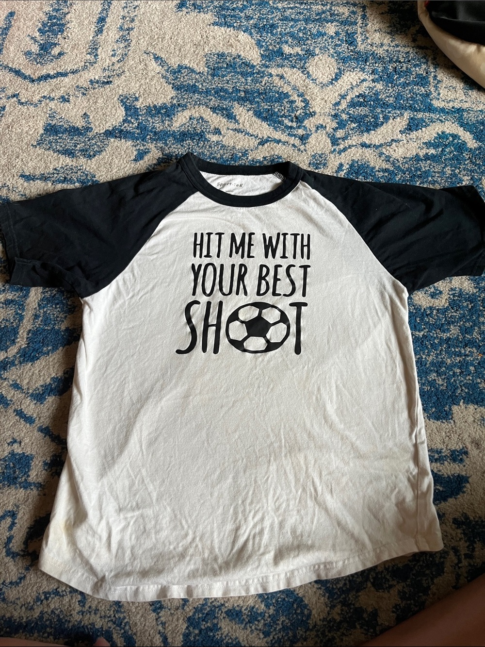 Hit Me with your Best Shot Soccer T - Youth M